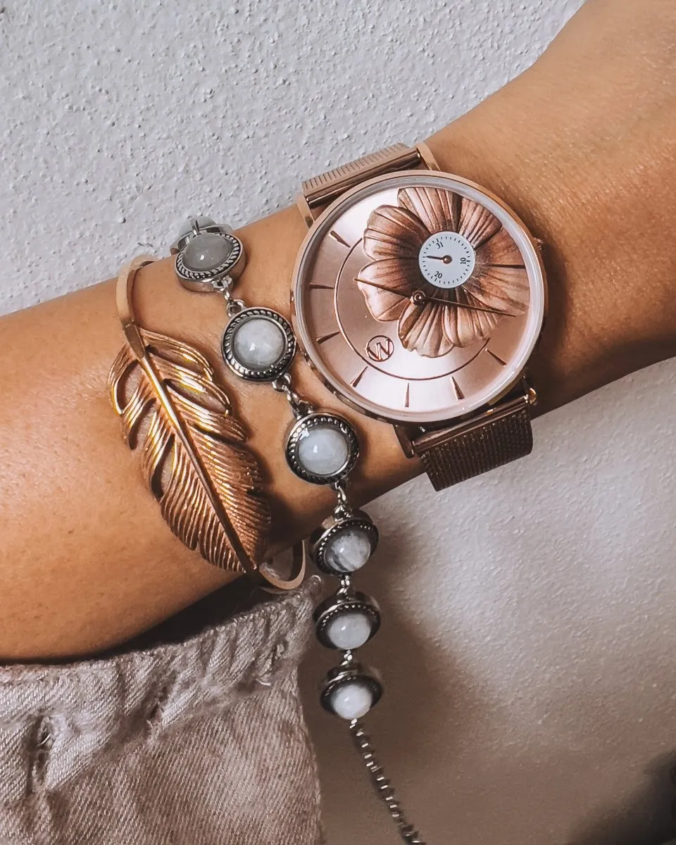 Hibiscus Waterproof Watch