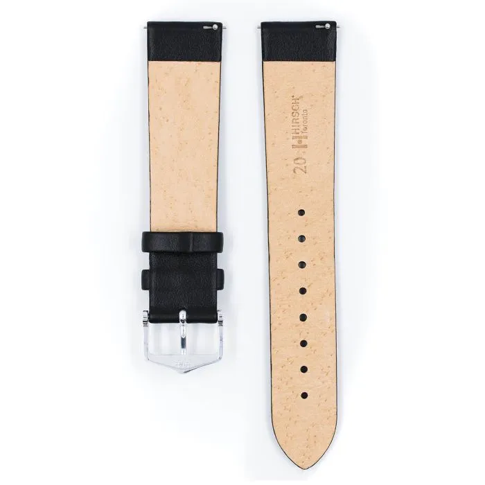 Hirsch TORONTO Calf Watch Strap in BLACK