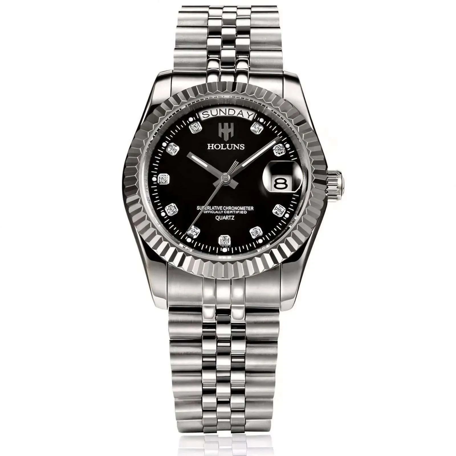 Holuns Jewels Day-Date 37 Jubilee Quartz Homage Watches