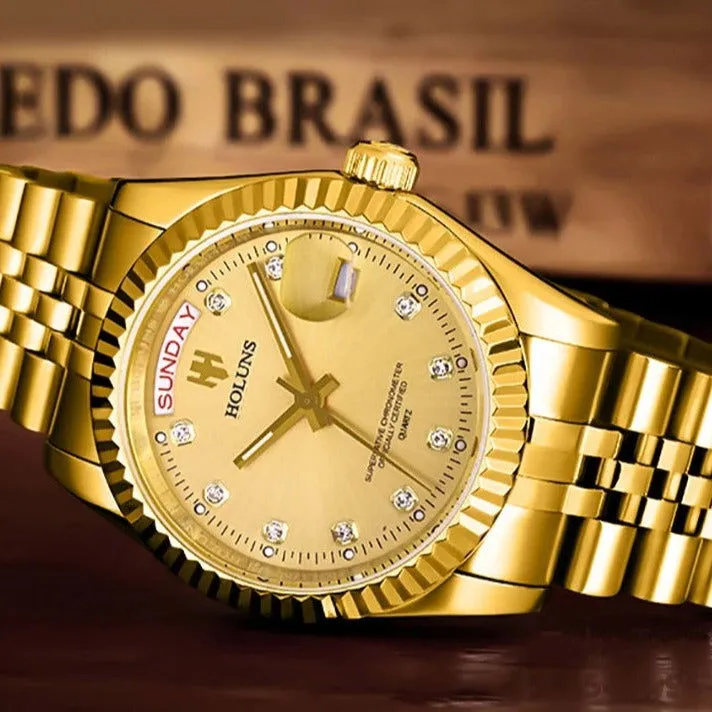 Holuns Jewels Day-Date 37 Jubilee Quartz Homage Watches