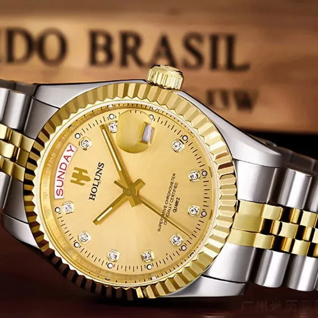 Holuns Jewels Day-Date 37 Jubilee Quartz Homage Watches
