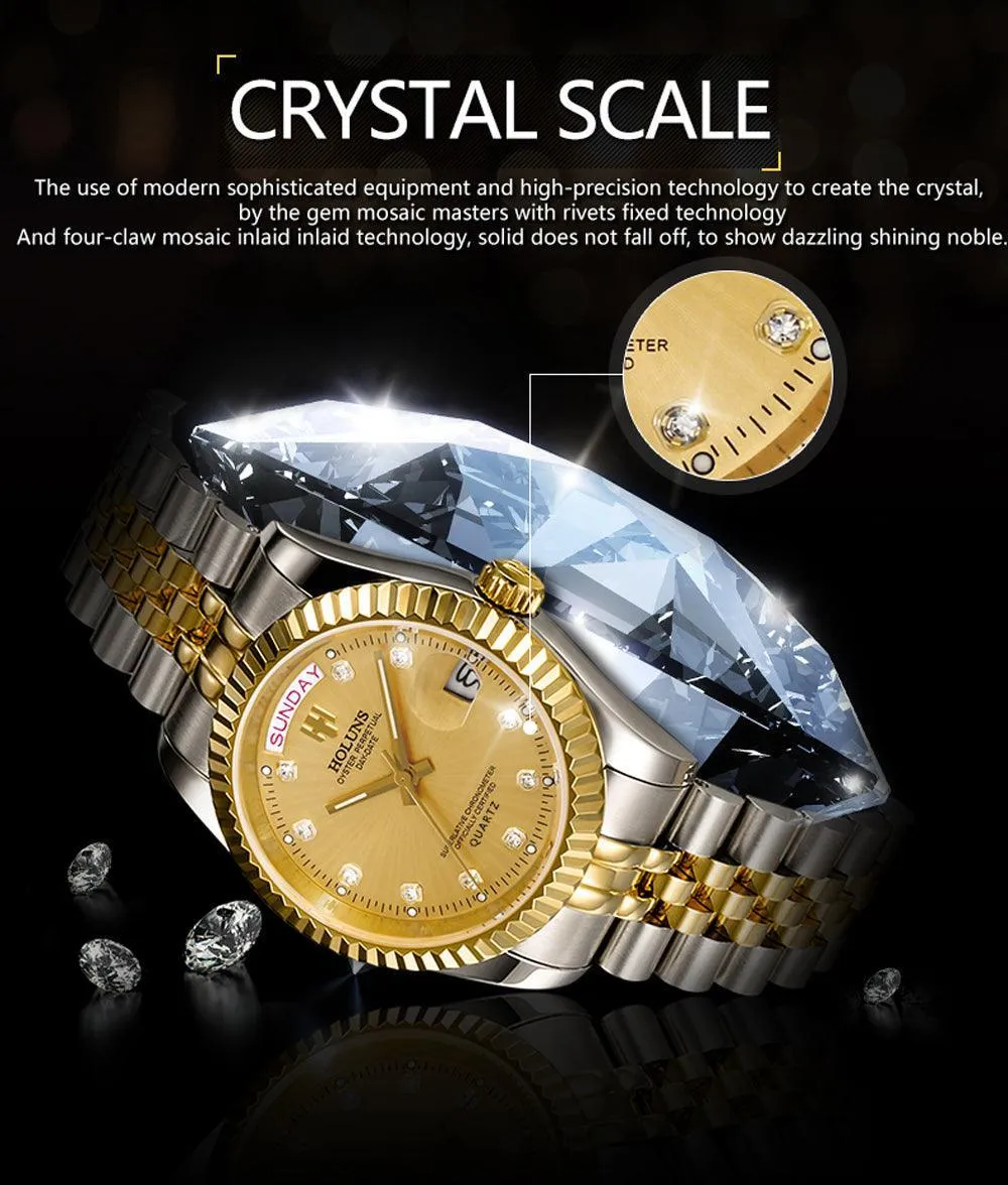 Holuns Jewels Day-Date 37 Jubilee Quartz Homage Watches