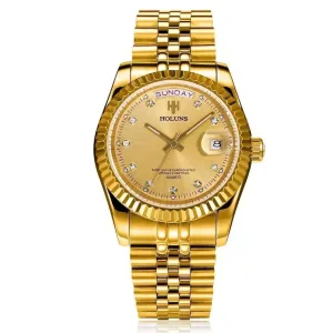 Holuns Jewels Day-Date 37 Jubilee Quartz Homage Watches