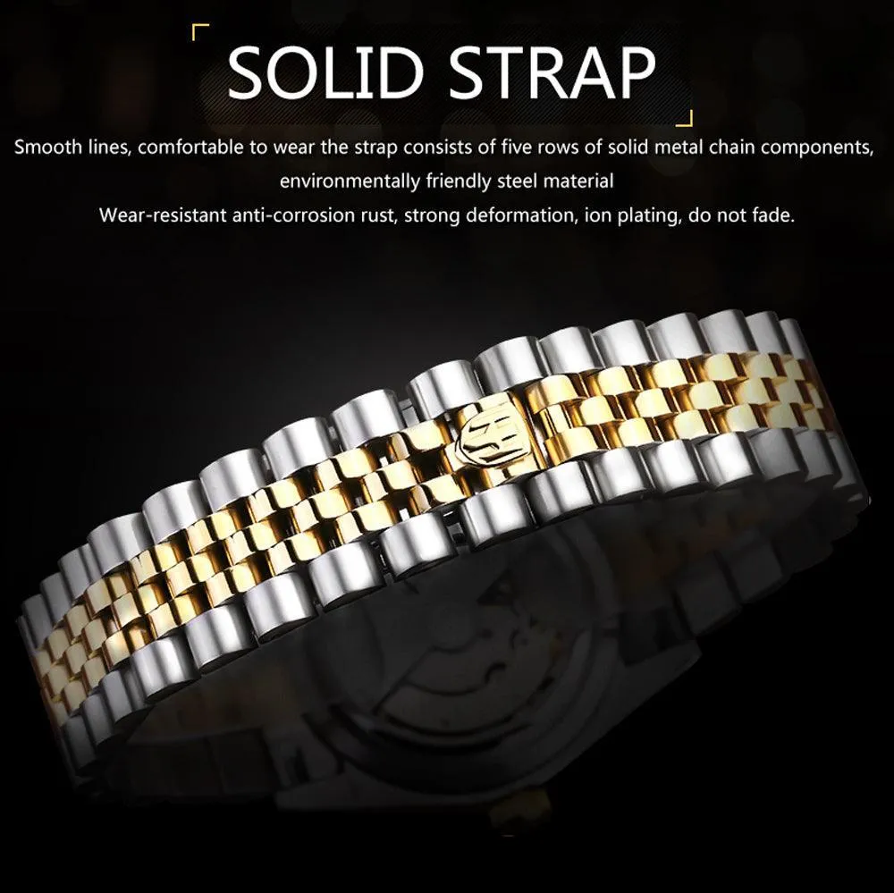 Holuns Jewels Day-Date 37 Jubilee Quartz Homage Watches
