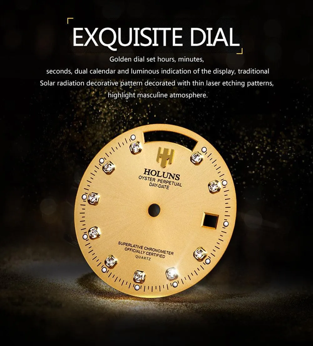Holuns Jewels Day-Date 37 Jubilee Quartz Homage Watches