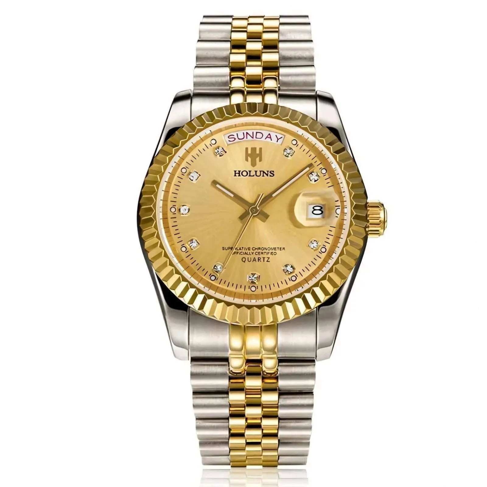 Holuns Jewels Day-Date 37 Jubilee Quartz Homage Watches