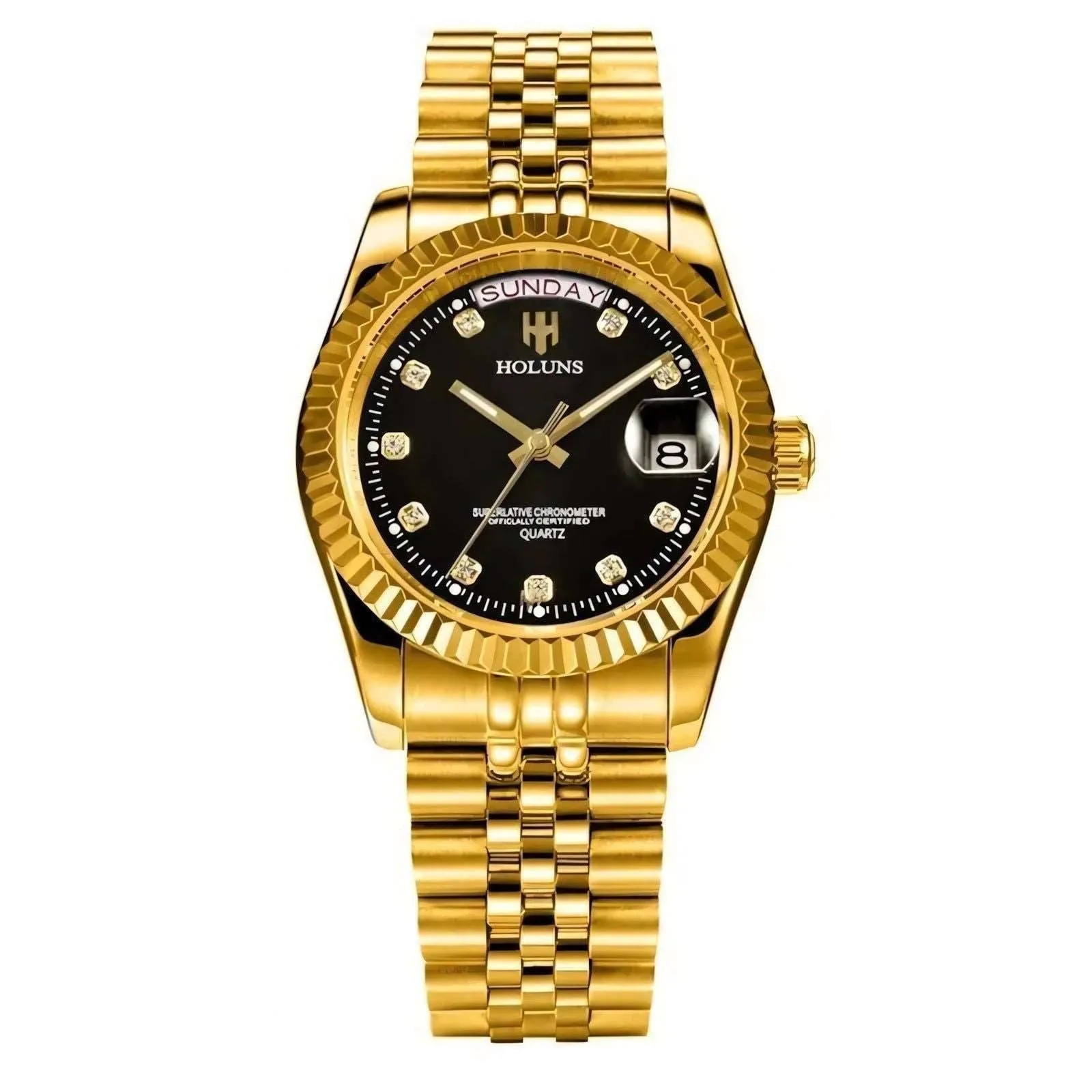 Holuns Jewels Day-Date 37 Jubilee Quartz Homage Watches