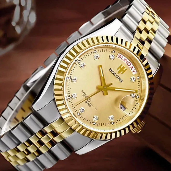 Holuns Jewels Day-Date 37 Jubilee Quartz Homage Watches