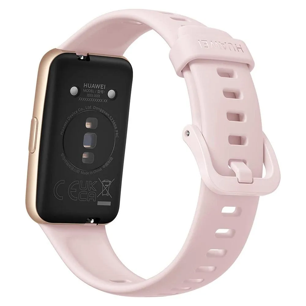 Huawei Band 7 LEA-B19 Gold Durable Polymer Case With Nebula Pink Silicone Strap