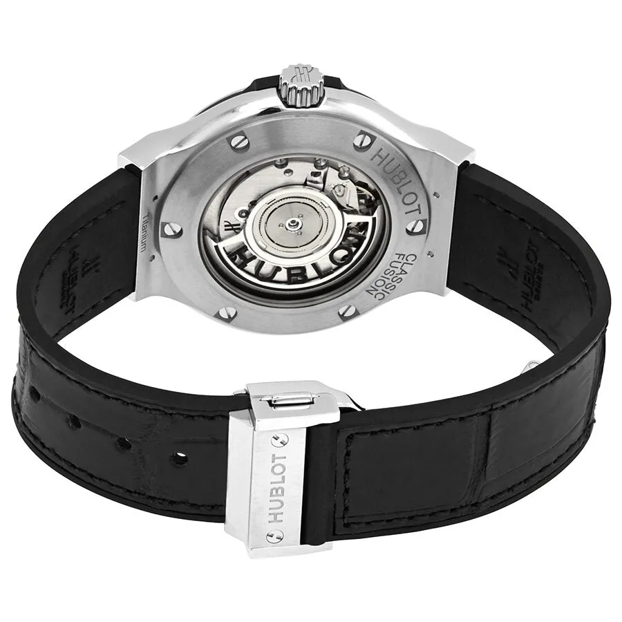Hublot Classic Fusion Diamond Dial Black Leather Titanium Case Automatic Watch 565.NX.9010.LR.1704