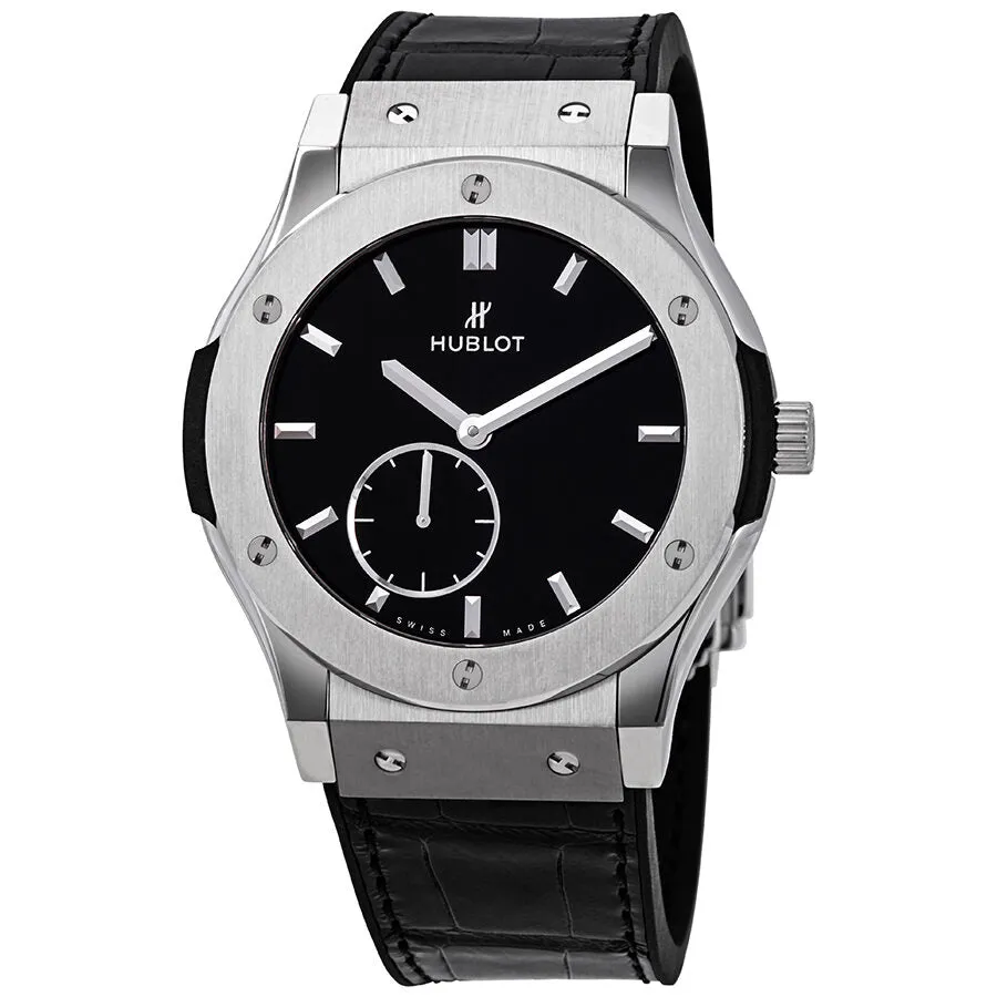 Hublot Classic Fusion Ultra Thin Titanium Automatic Black Dial Men's Watch 545.NX.1270.LR