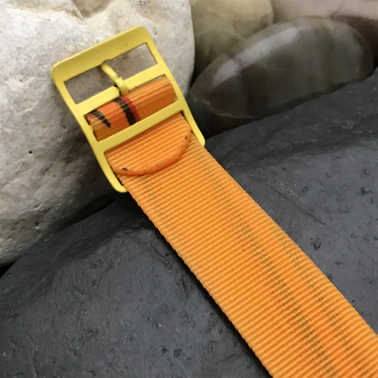 John Weitz 1-Piece Nylon Slip-Through nos Unused 1990s Vintage Watch Band