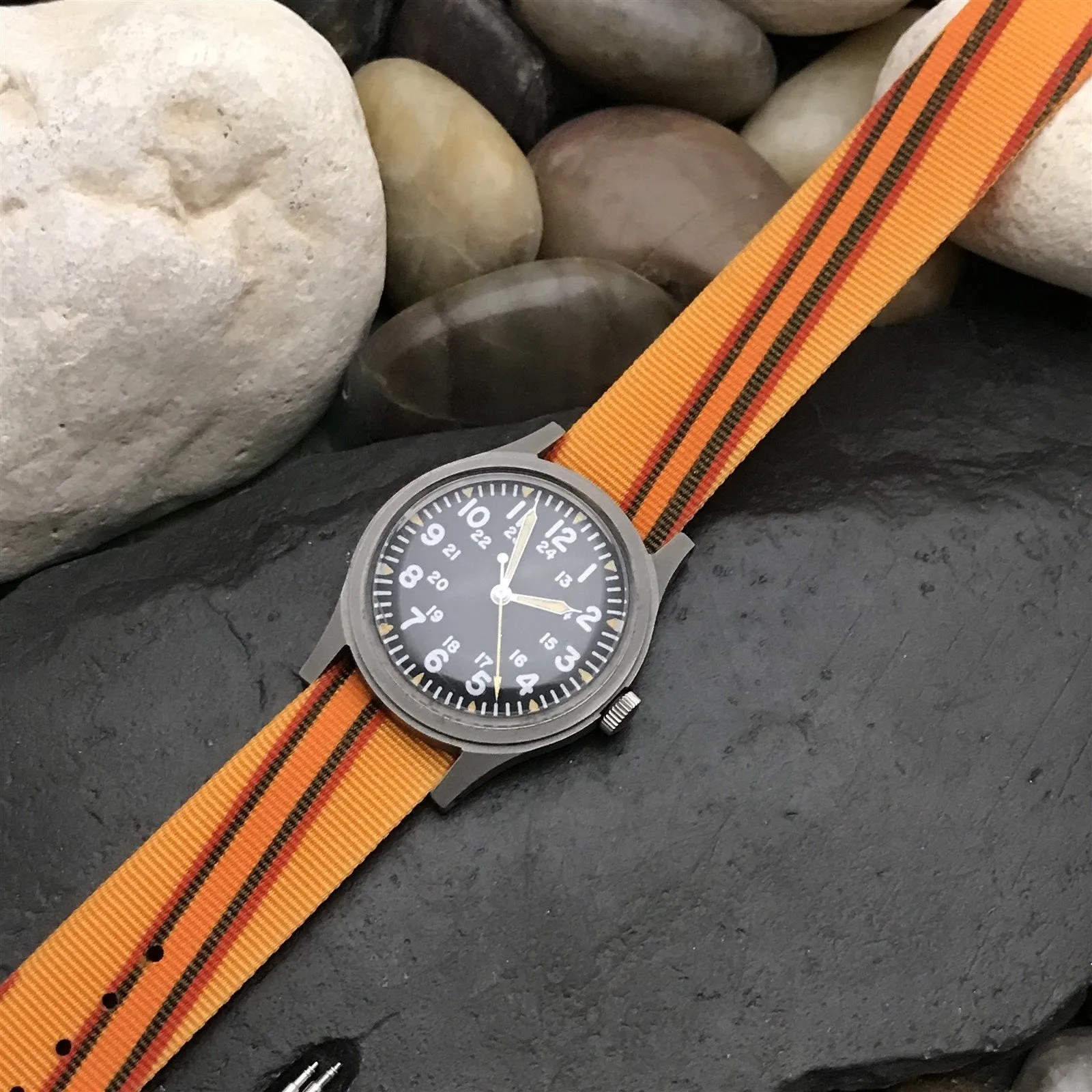 John Weitz 1-Piece Nylon Slip-Through nos Unused 1990s Vintage Watch Band