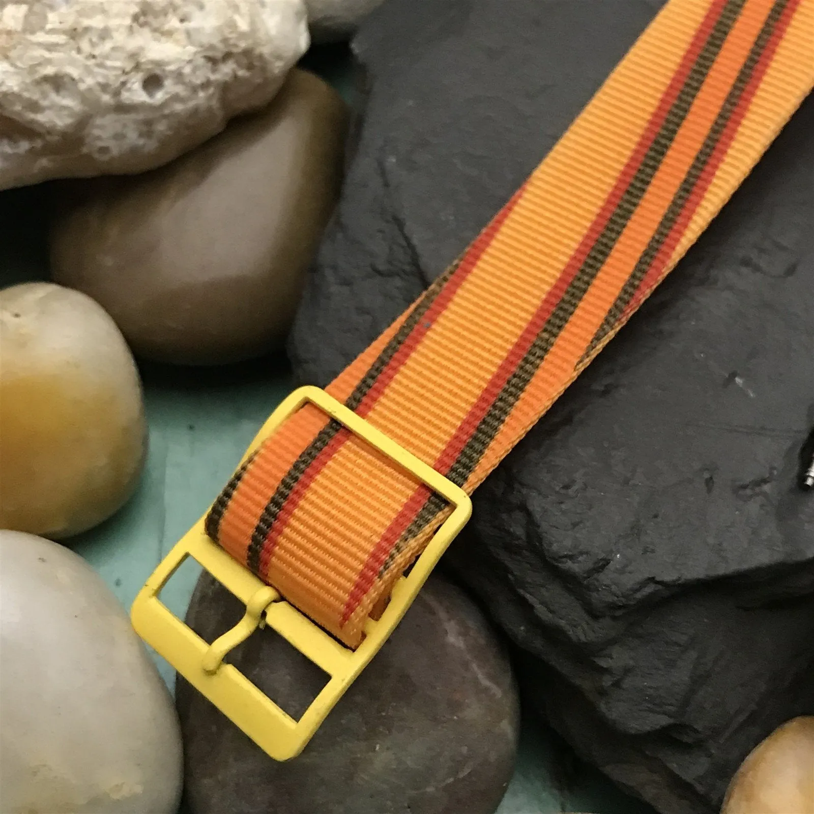 John Weitz 1-Piece Nylon Slip-Through nos Unused 1990s Vintage Watch Band