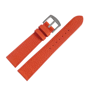 Leather Straps Orange 20 MM Lychee