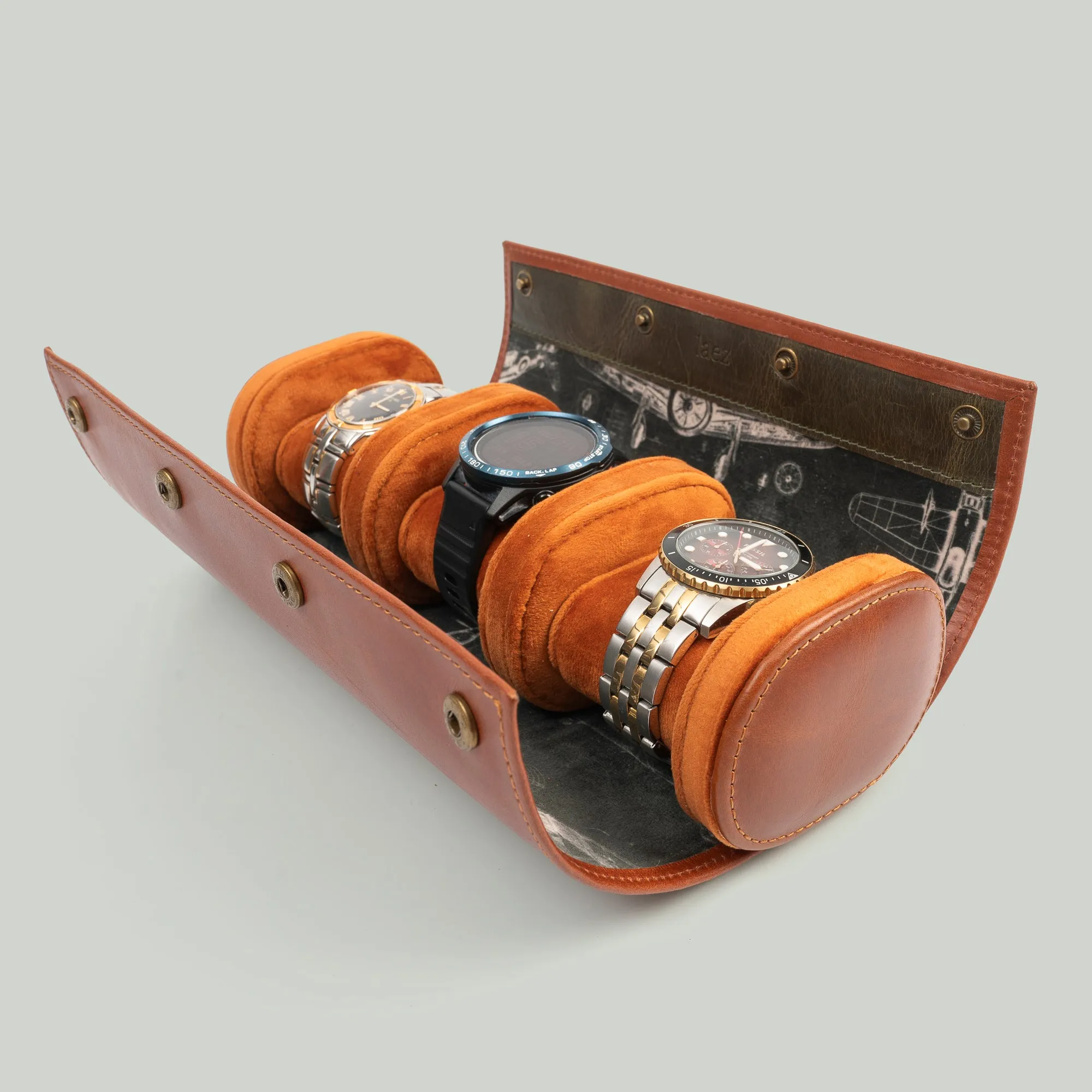 Leather Travel Watch Roll