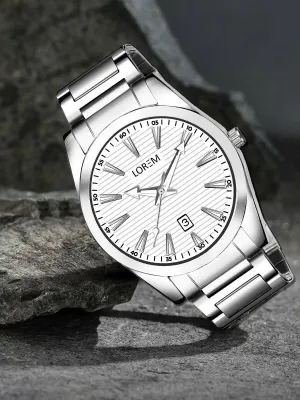 LOREM Black Dial Date Function Analog Watch For Men LR152
