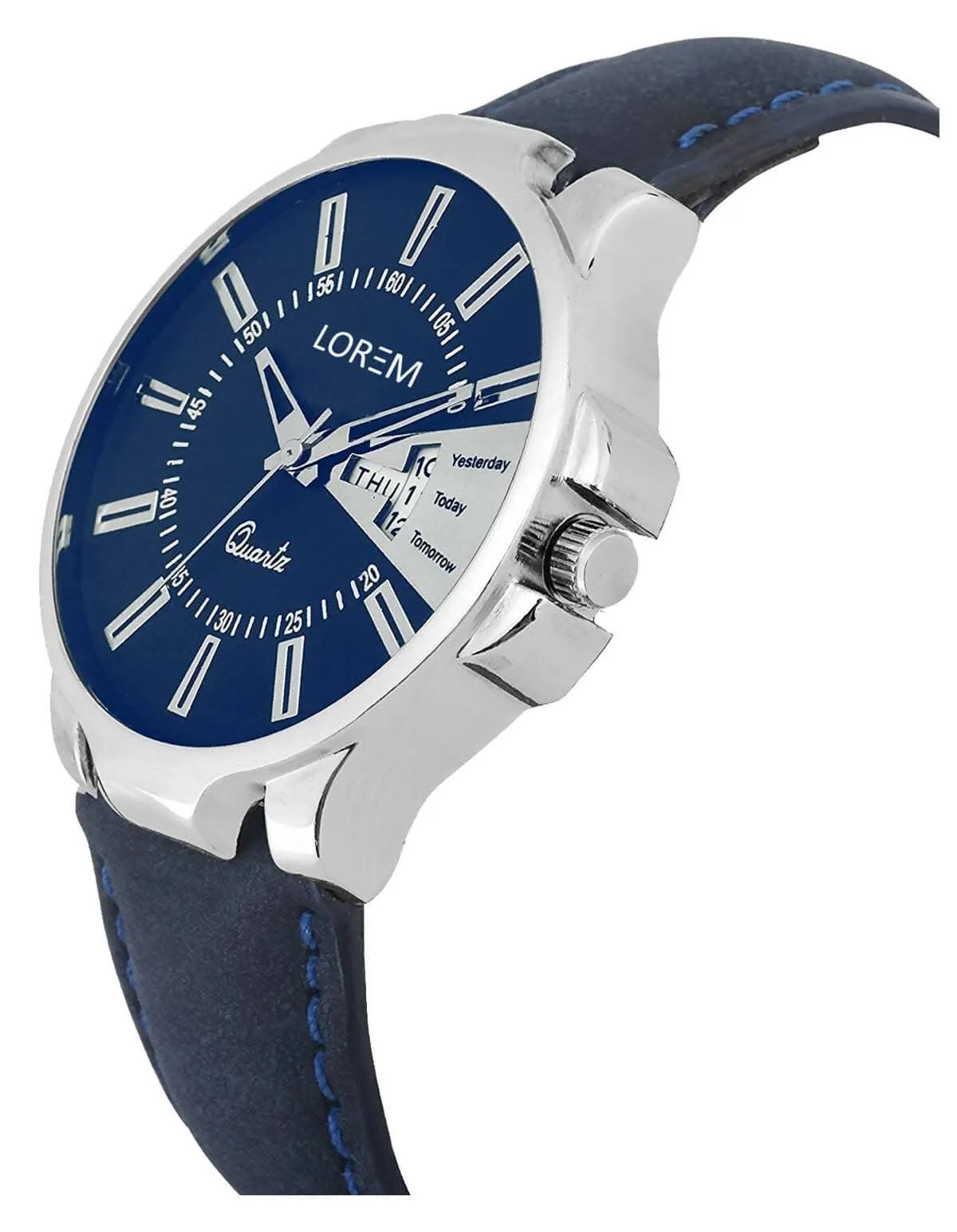 LOREM Blue Day Date Analog Watch For Men