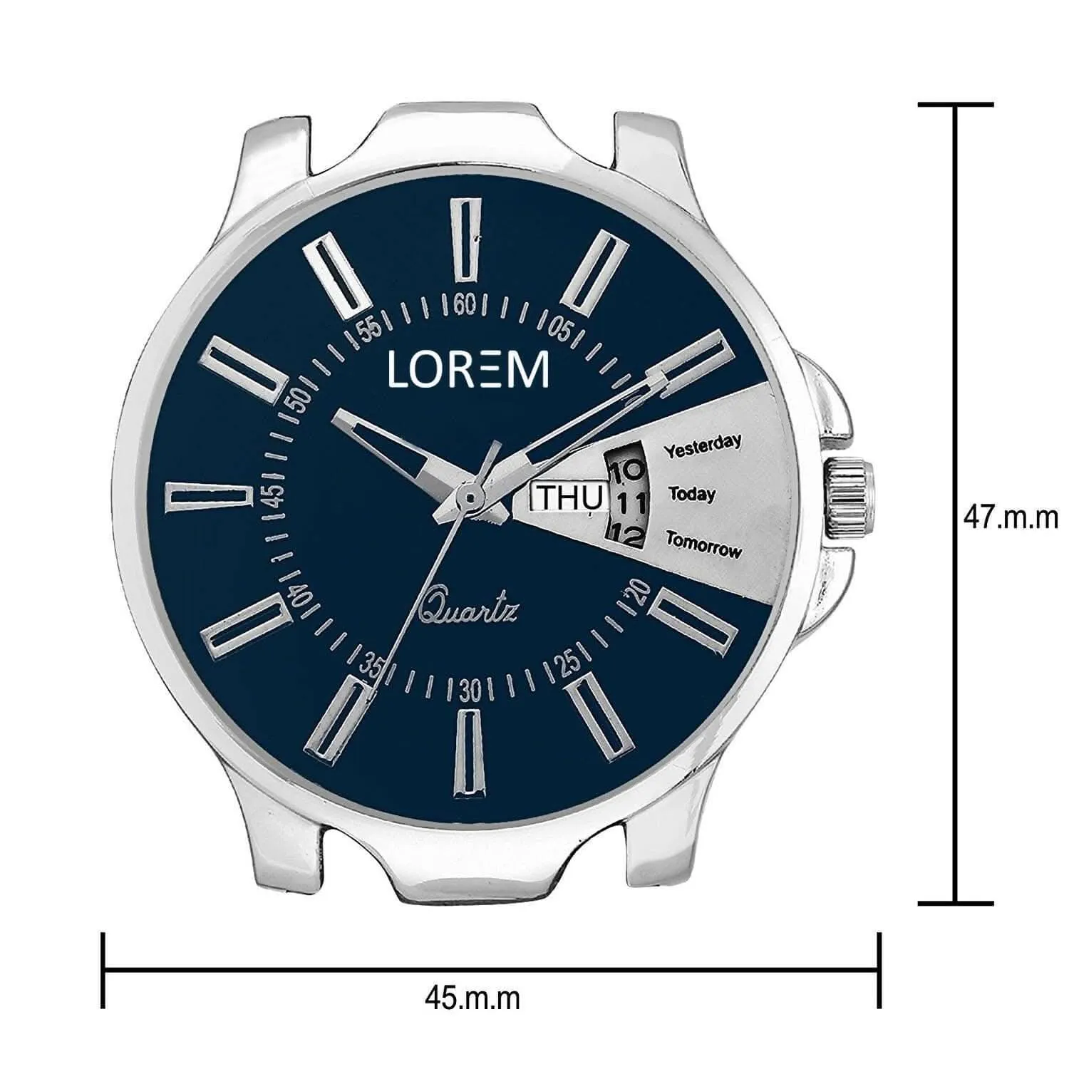 LOREM Blue Day Date Analog Watch For Men