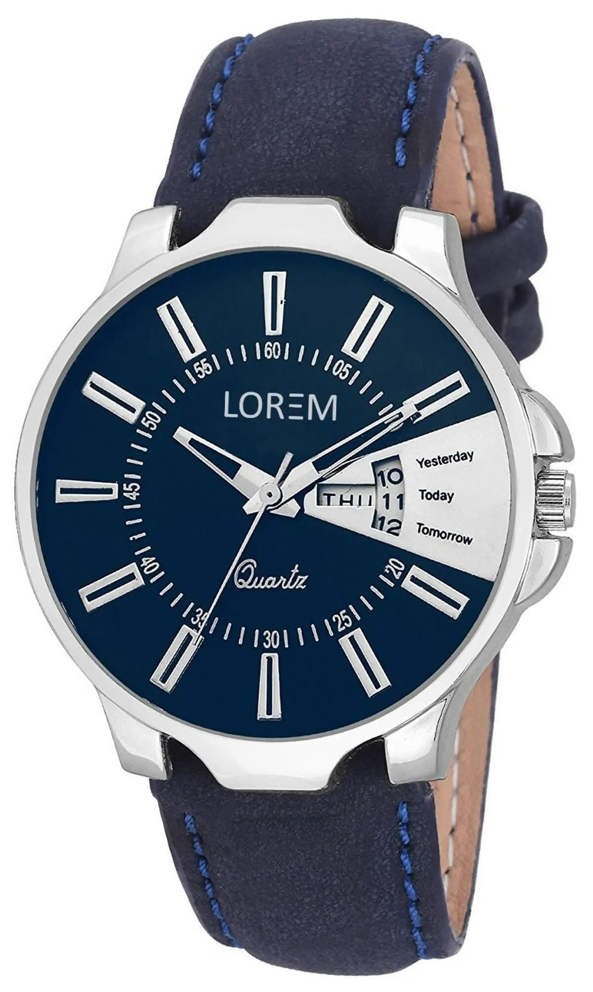 LOREM Blue Day Date Analog Watch For Men