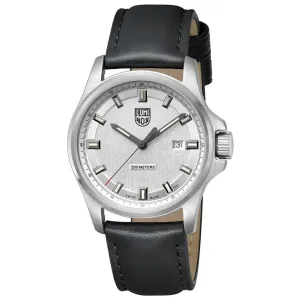Luminox Dress Field 1830 Mens Black Leather Band Silver Dial Quartz Analog Watch - XL.1839