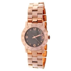 Marc By Marc Jacobs Amy Black Women's Rose Gold Classic Watch MBM8610