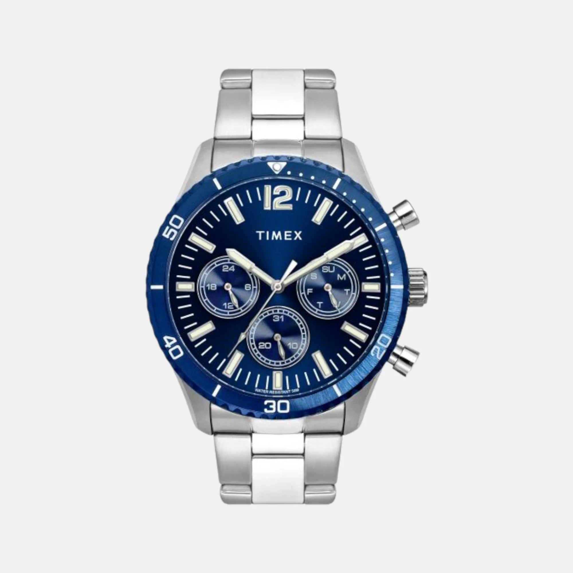Men Blue Dial Quartz Chronograph Stainless Steel Watch TWEG22203