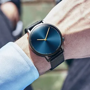Mens Business Male Watch 2018 Fashion Classic Gold Quartz Stainless Steel Wrist Watch Watches Men Clock relogio masculino#YY