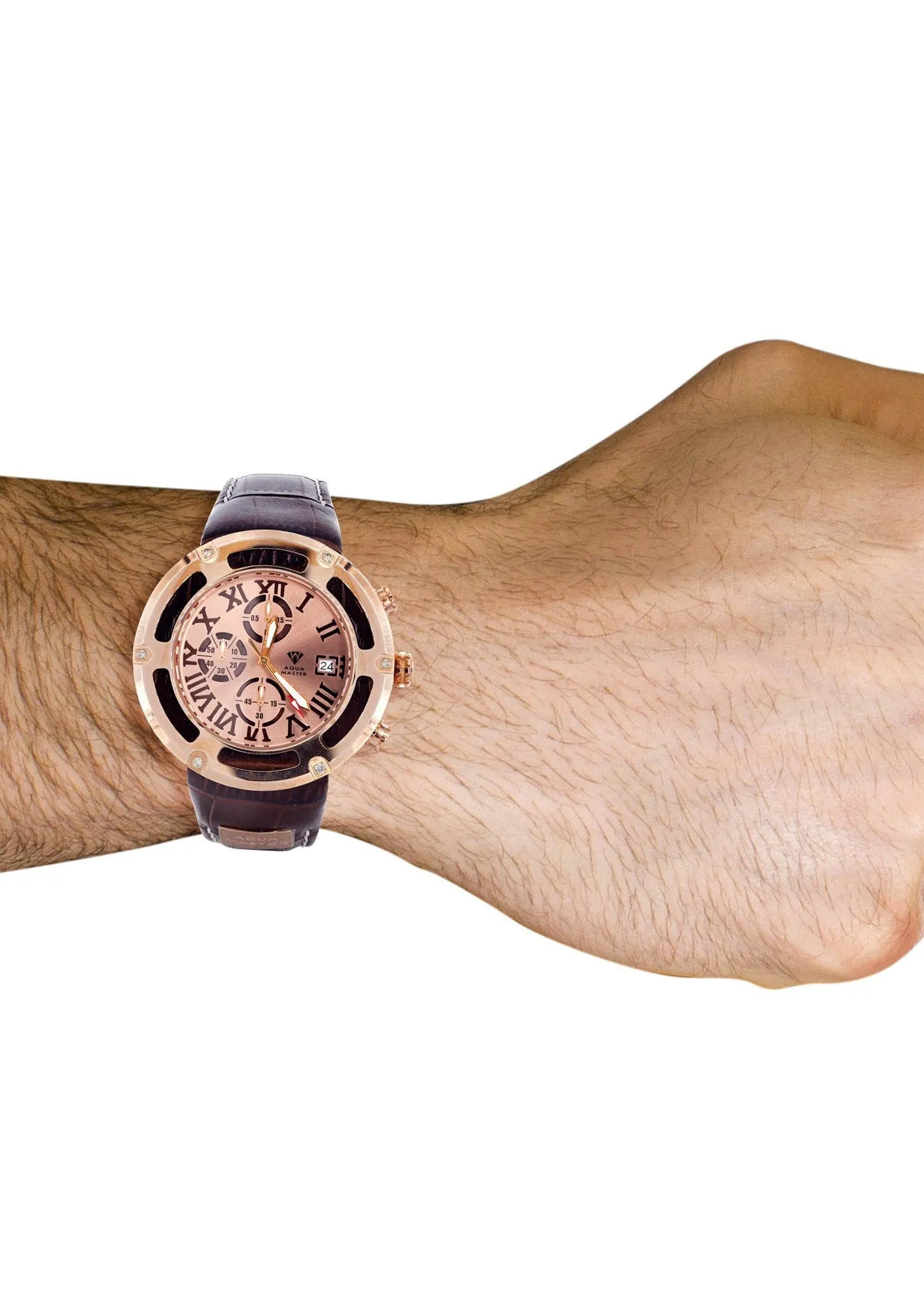 Mens Rose Gold Tone Diamond Watch | Appx. 0.24 Carats