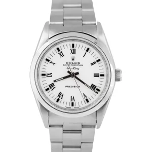 MINT TRITINOVA Rolex Air-King Precision White Stainless Steel 34mm Watch 14000