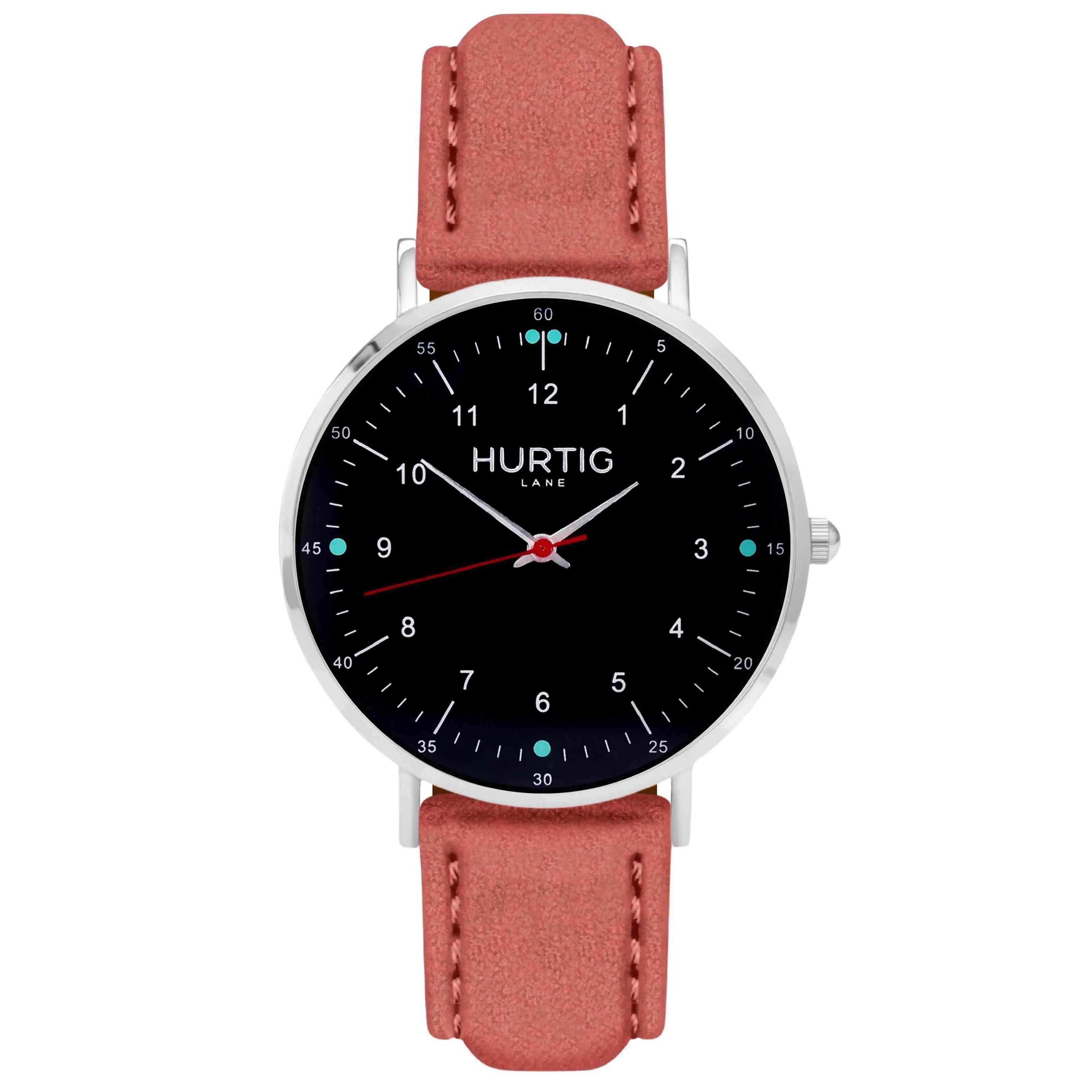 Moderna Vegan Suede Watch Silver, Black & Sand