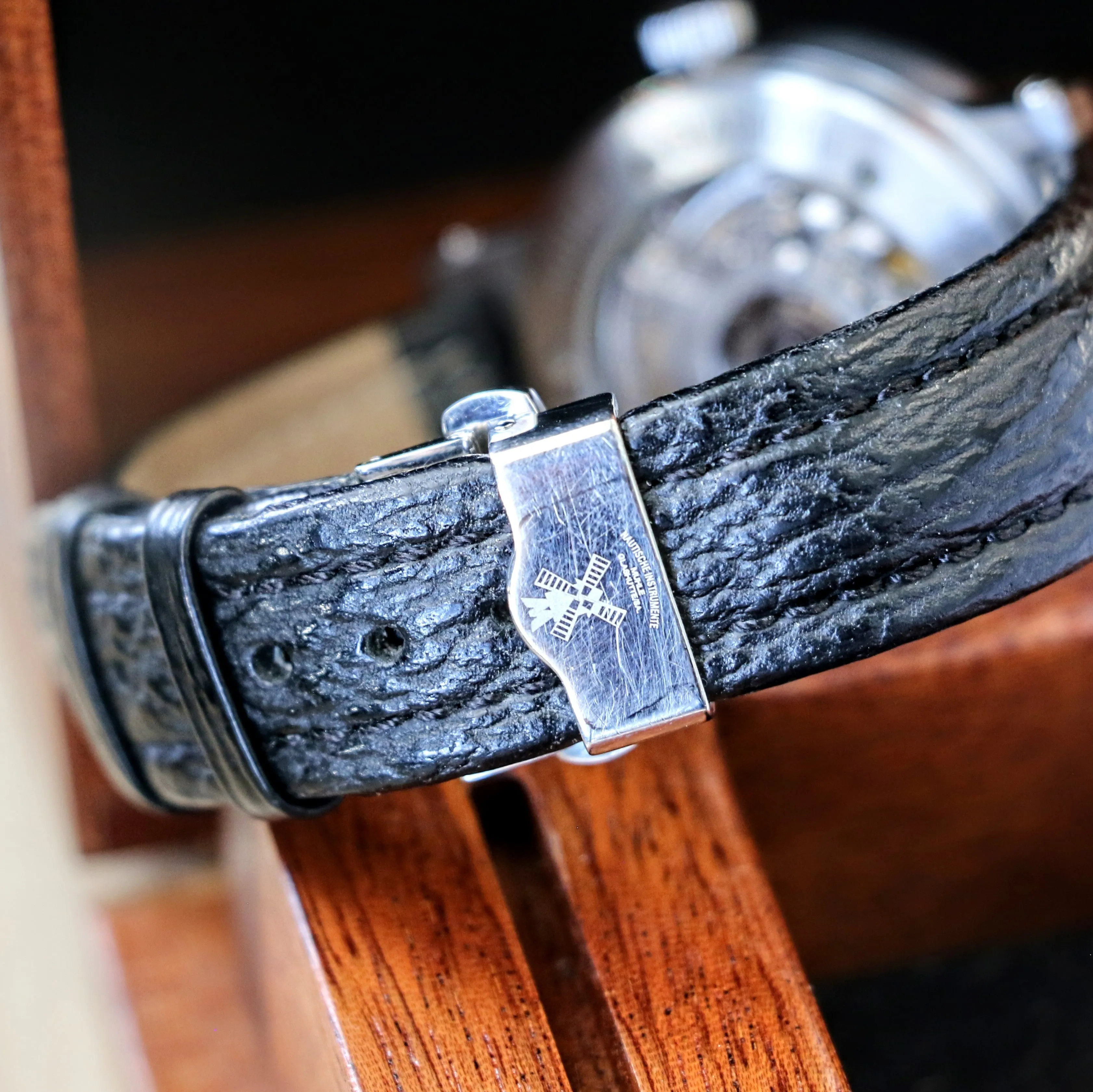 Muhle Glashutte Traveler Automatic Wristwatch Power Reserve - Display Back - M13310 1194 - Original Wood Box & Papers