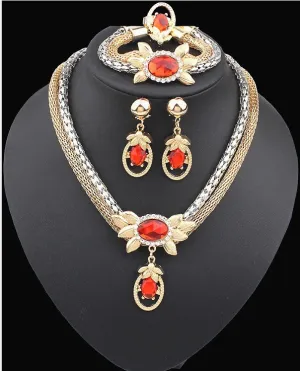 Necklace Earrings Bracelet Ring Jewelry Set