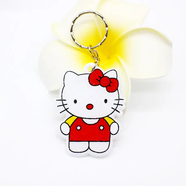 New cotton Anime Cute Minion hello kitty minne cartoon Keychain iron Man Cap Key chain super hero spiderman Pendant porte clef