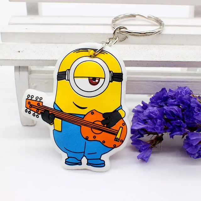 New cotton Anime Cute Minion hello kitty minne cartoon Keychain iron Man Cap Key chain super hero spiderman Pendant porte clef