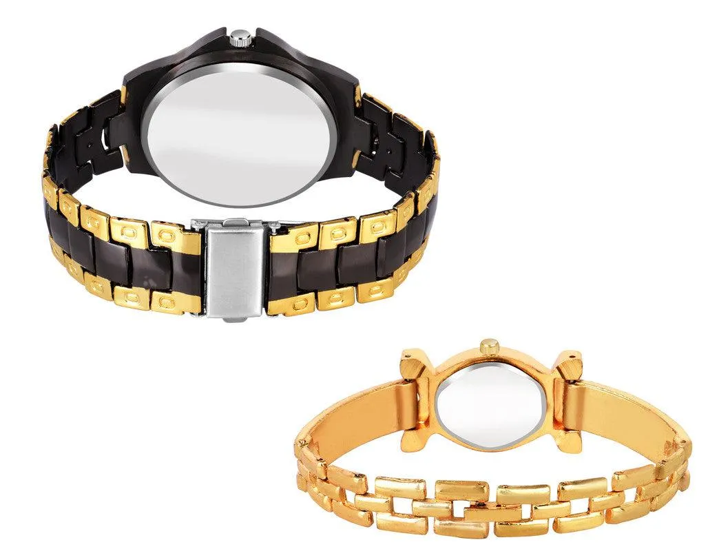 Niyati nx Rosra_black_Gold_whiteDial_AKS Stainless Steel Analog Men Watchs Analog Watch - For men men watches Analog Watch - For Men