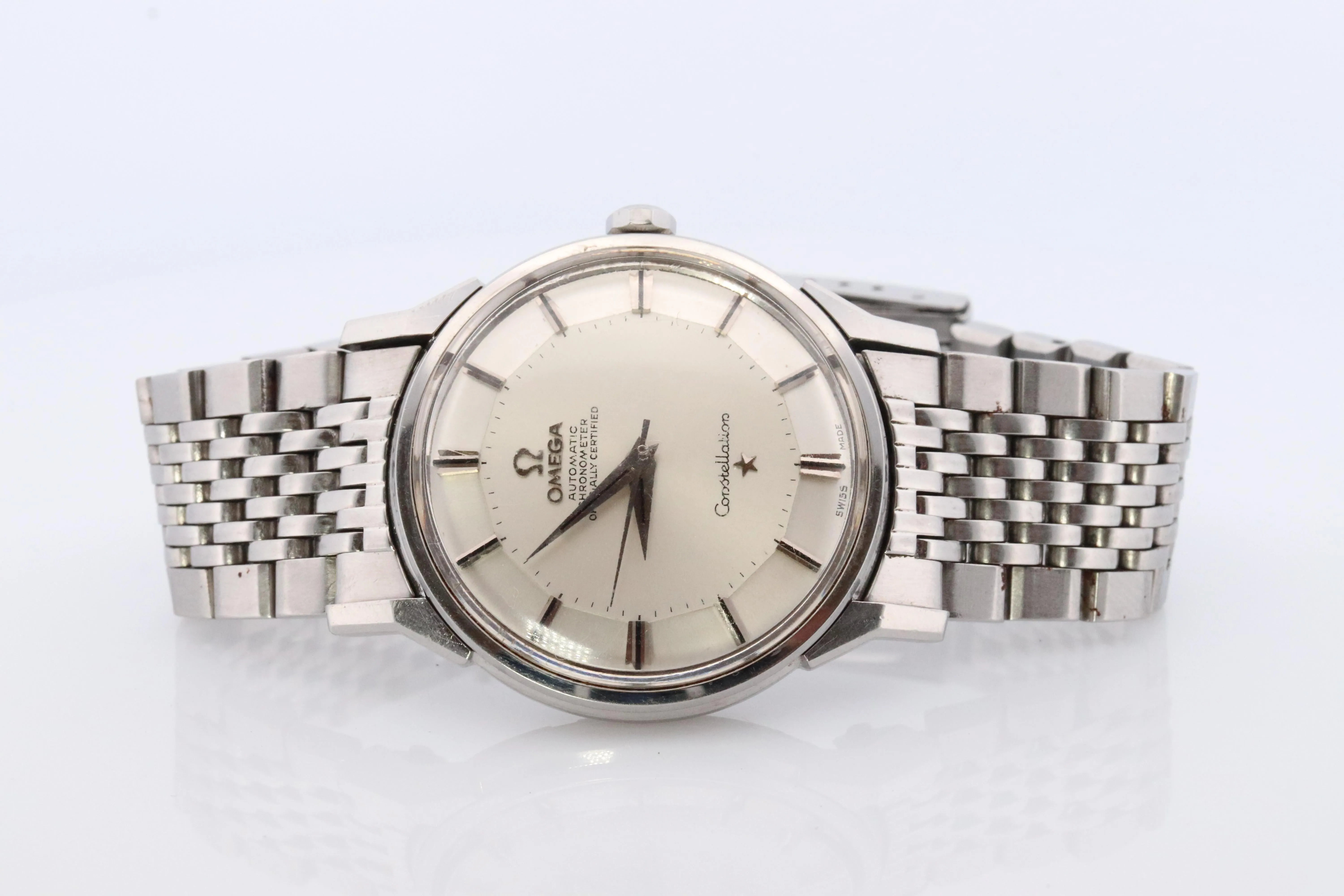 OMEGA Constellation Pie Pan Automatic Mens Watch. Ref 167.005 Stainless Steel.