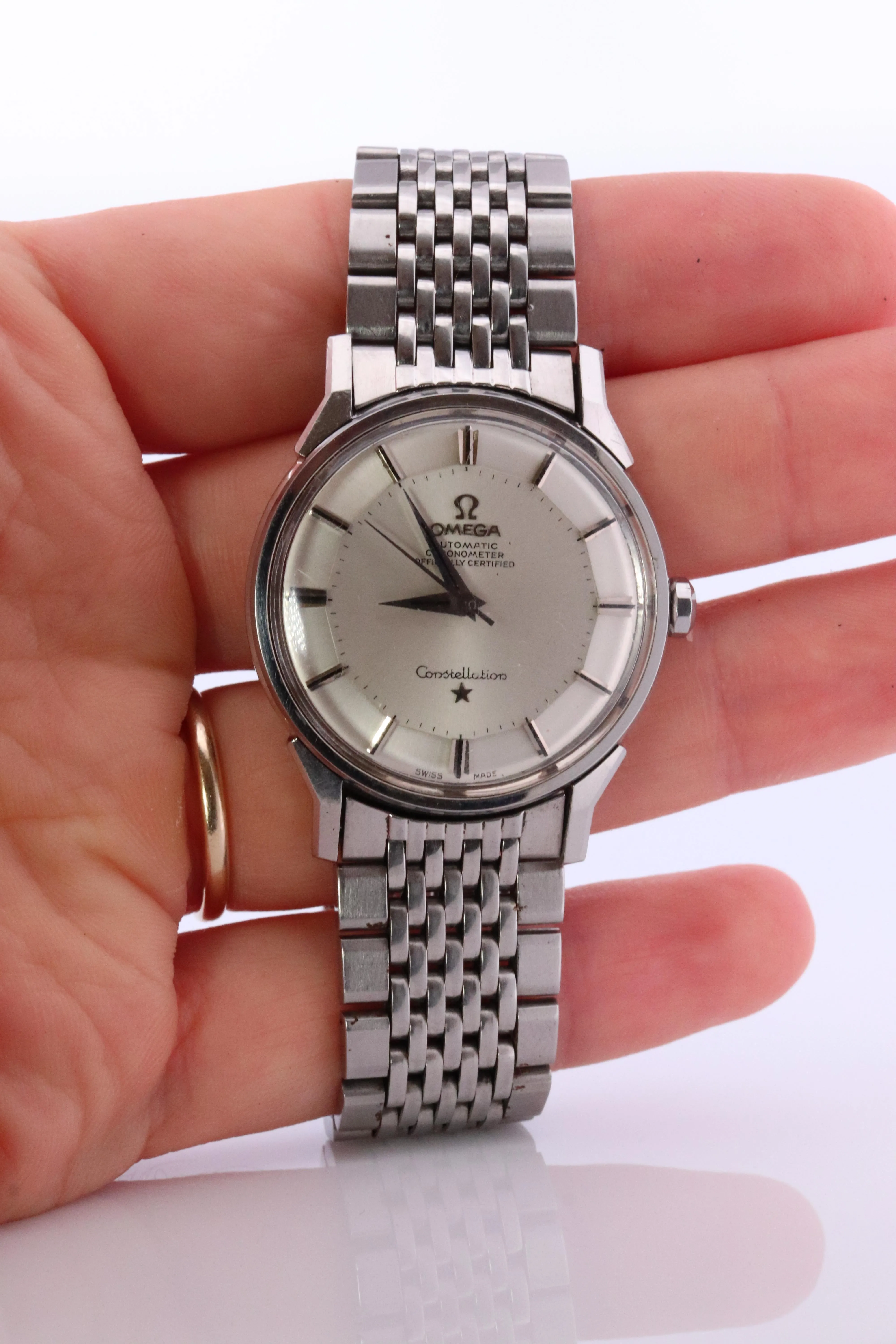 OMEGA Constellation Pie Pan Automatic Mens Watch. Ref 167.005 Stainless Steel.