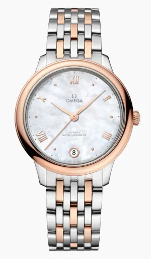 OMEGA- DE VILLE
PRESTIGE
34 MM, STEEL ‑ SEDNA™ GOLD ON STEEL ‑ SEDNA™ GOLD 434.20.34.20.05.001