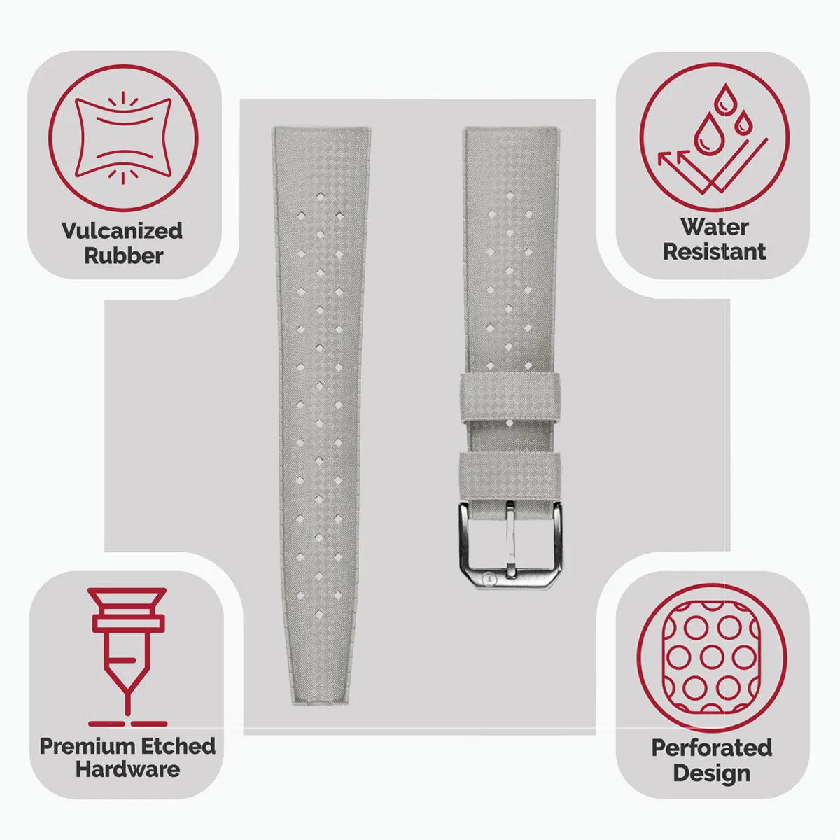 Original TROPIC® Dive Watch Strap - Grey