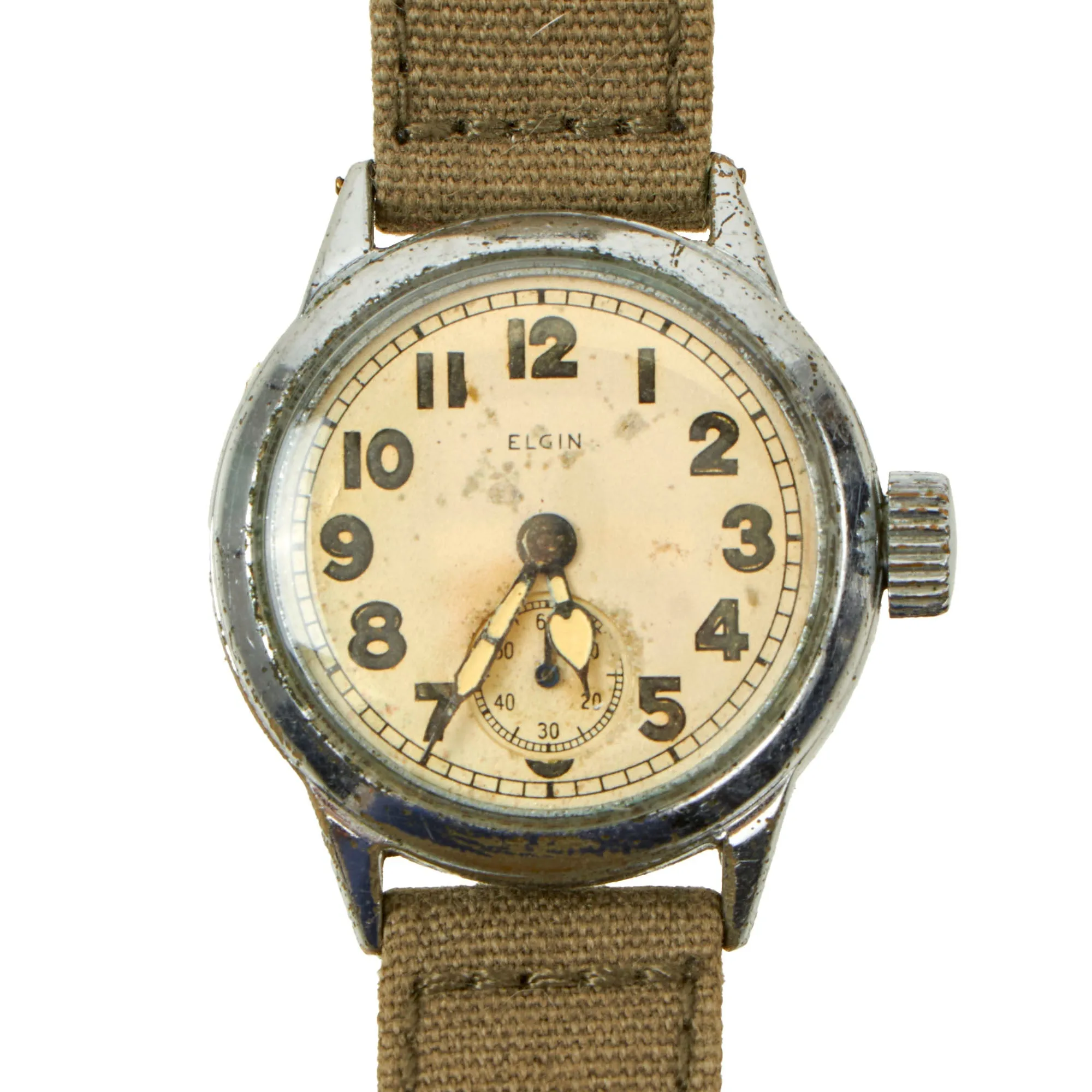 Original U.S. WWII Ordnance Department Wrist Watch by Elgin, Serviced in 2023
