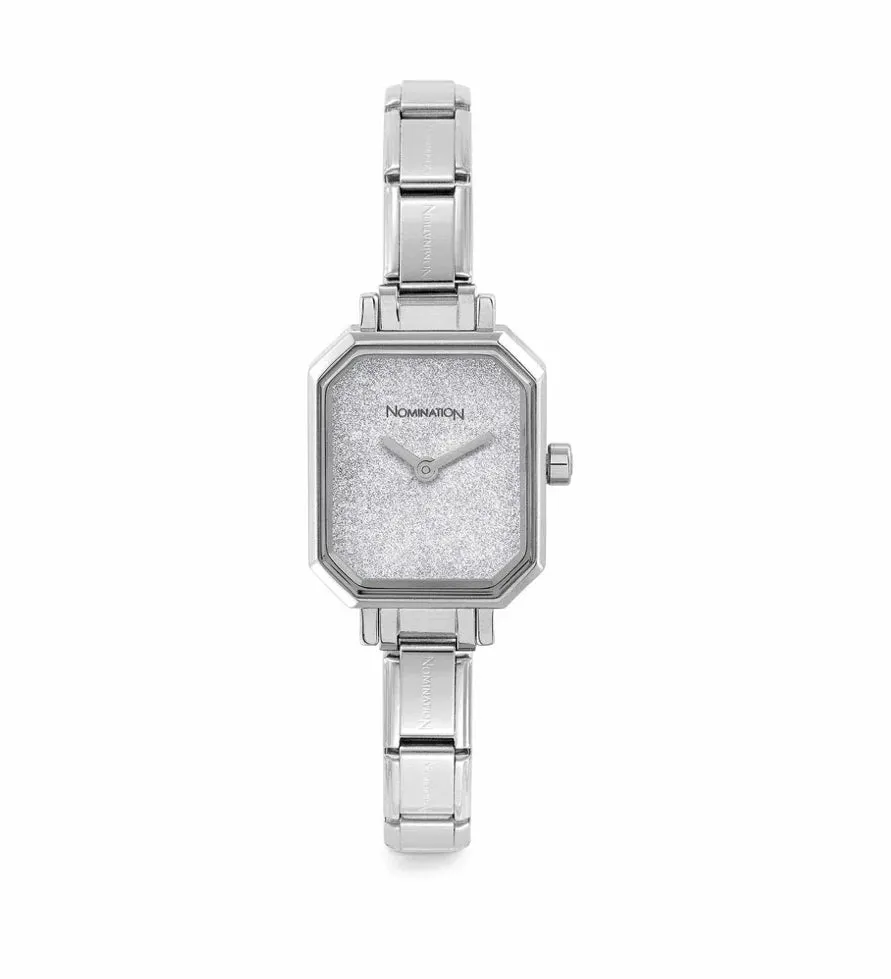 Paris Watch with Silver Glitter Dial