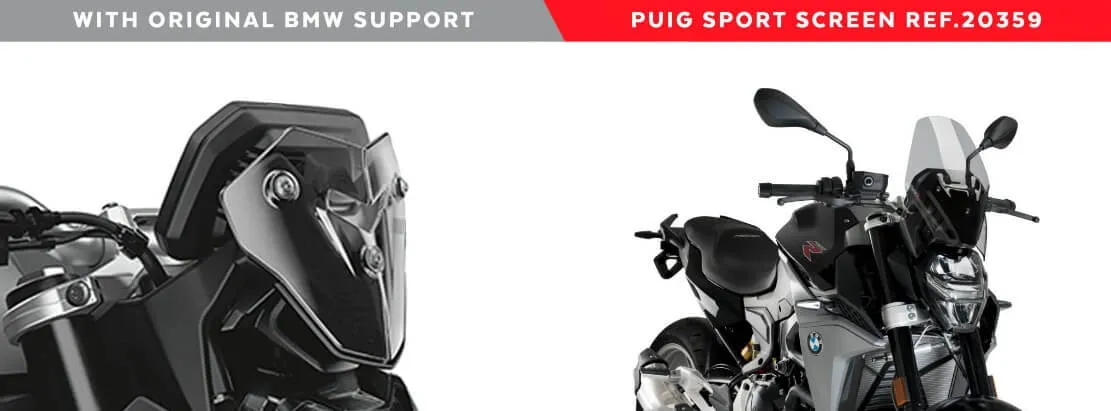 Puig Sport Windscreen for BMW Support Brackets '20  BMW F900R