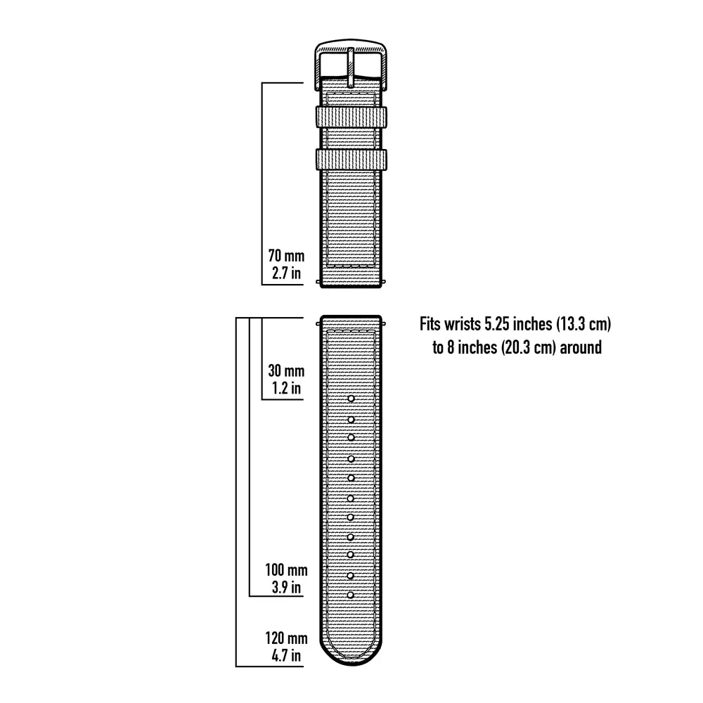 Quick Release Nylon Watch Band - Navy
