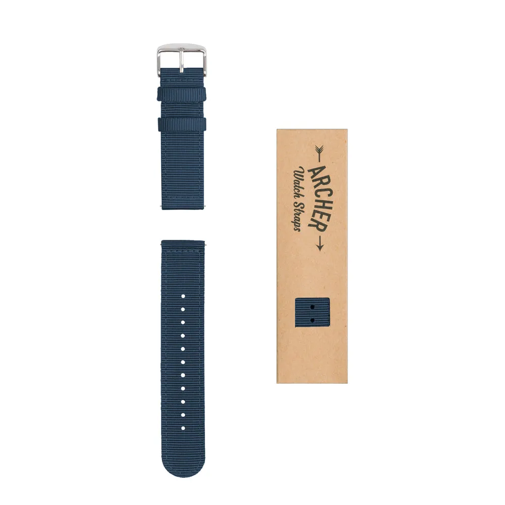 Quick Release Nylon Watch Band - Navy