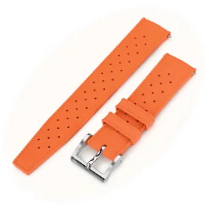 Quick Release Orange Tropical-Style Pro FKM rubber watch strap, 20mm or 22mm