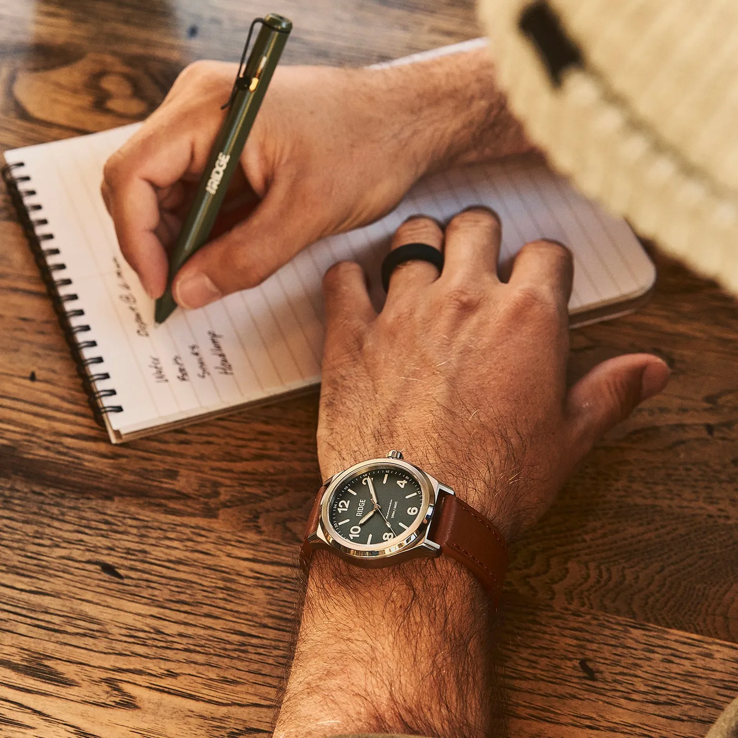 Ridge Titanium Field Watch 40mm - Matte Olive