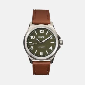 Ridge Titanium Field Watch 40mm - Matte Olive
