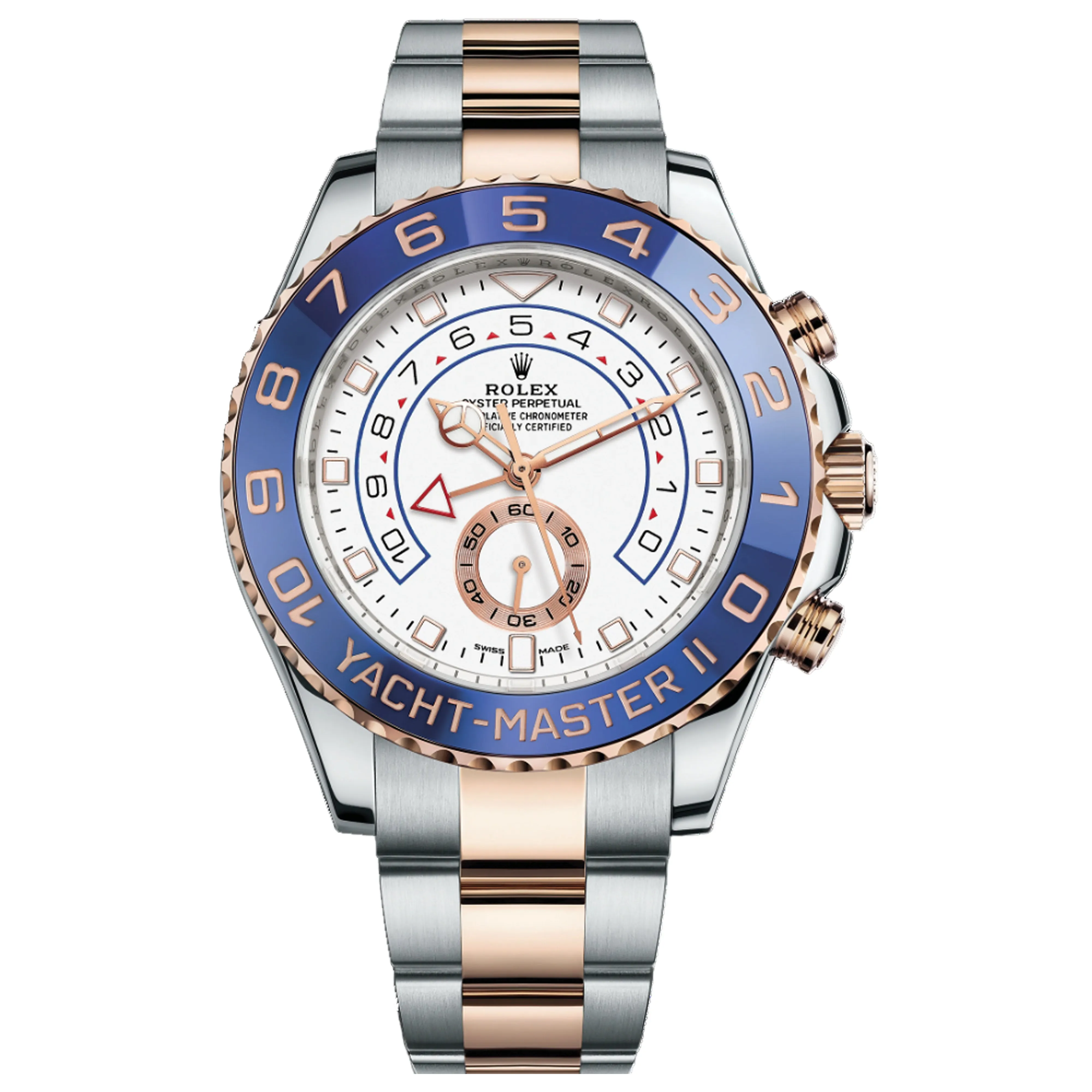 Rolex 116681 Steel & Rosgold Yacht-Master II 44 Watch 2018 - White Dial