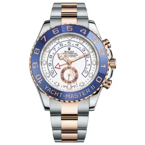 Rolex 116681 Steel & Rosgold Yacht-Master II 44 Watch 2018 - White Dial